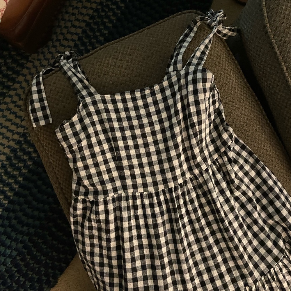 Olive Clothing Gingham Ribbon Dress